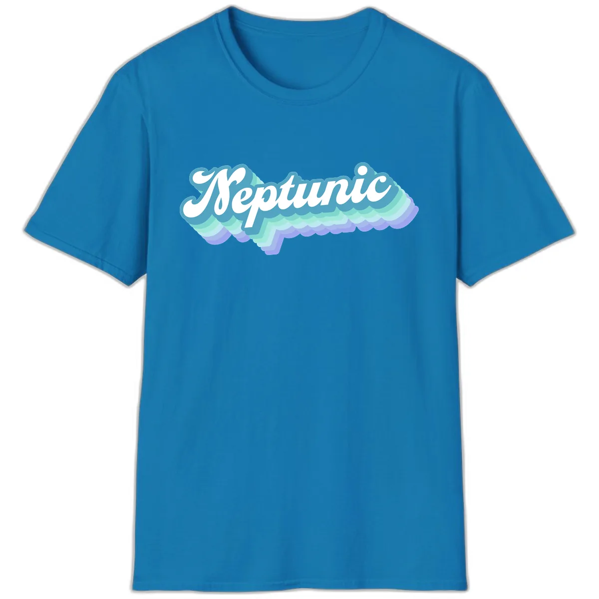 Neptune Cloud Typography T-Shirt in Sapphire