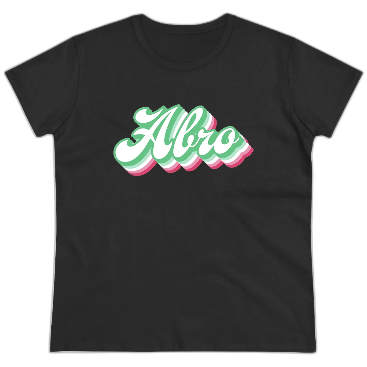 Hello Wavy Pride Ladies Tee in Black