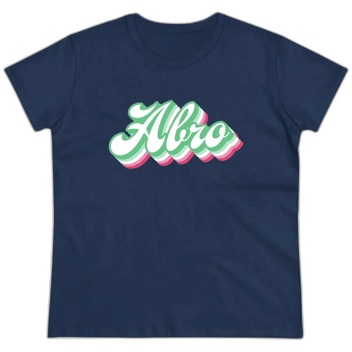 Hello Wavy Pride Ladies Tee in Navy