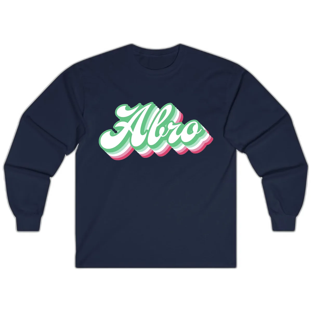 Hello Wavy Pride Long Sleeve in Navy