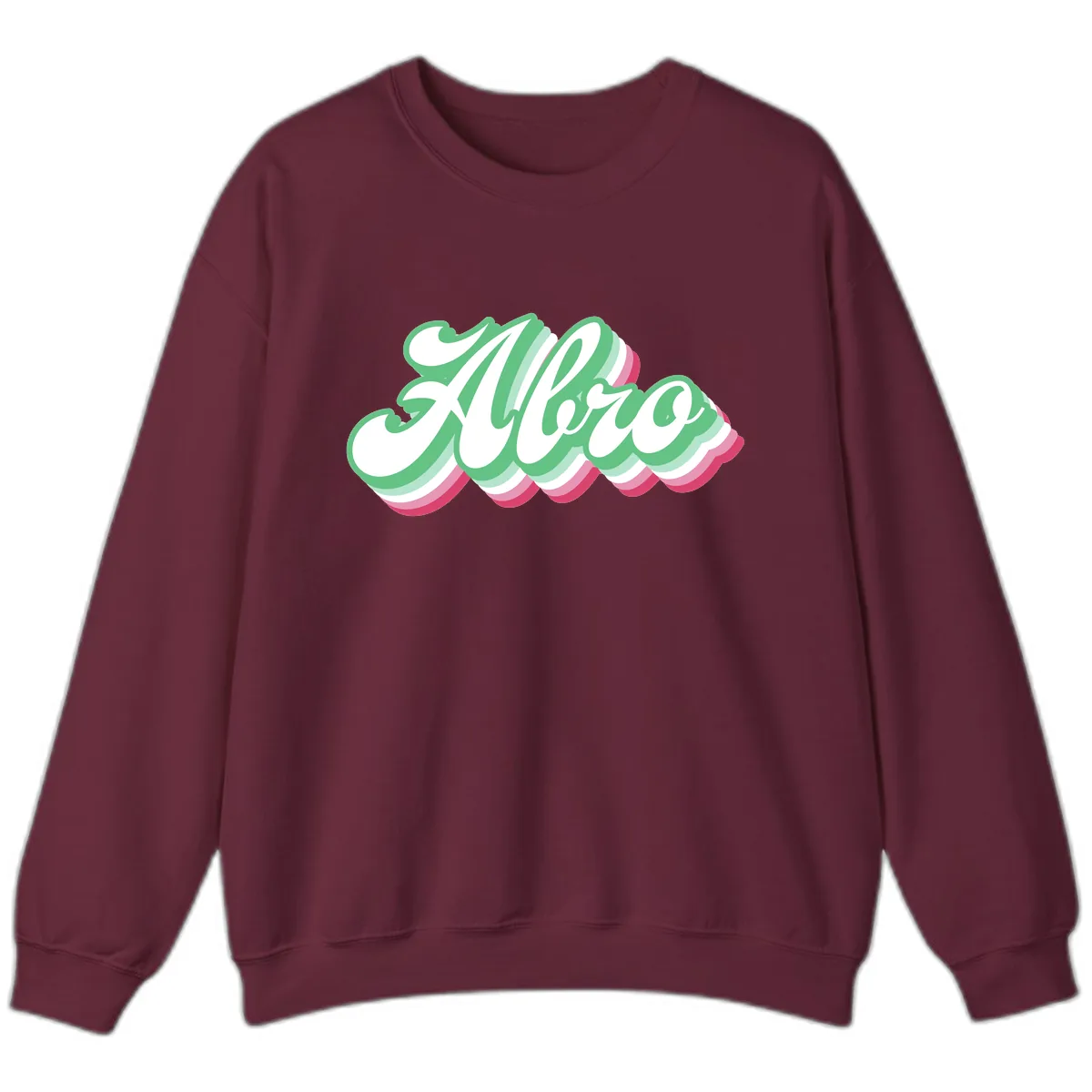 Hello Wavy Pride Sweatshirt in Maroon
