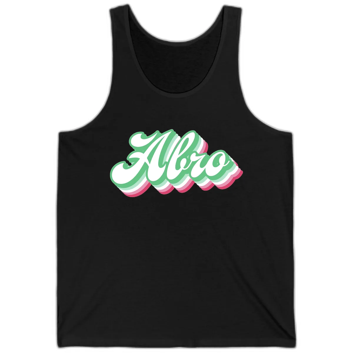 Hello Wavy Pride Tank in Black