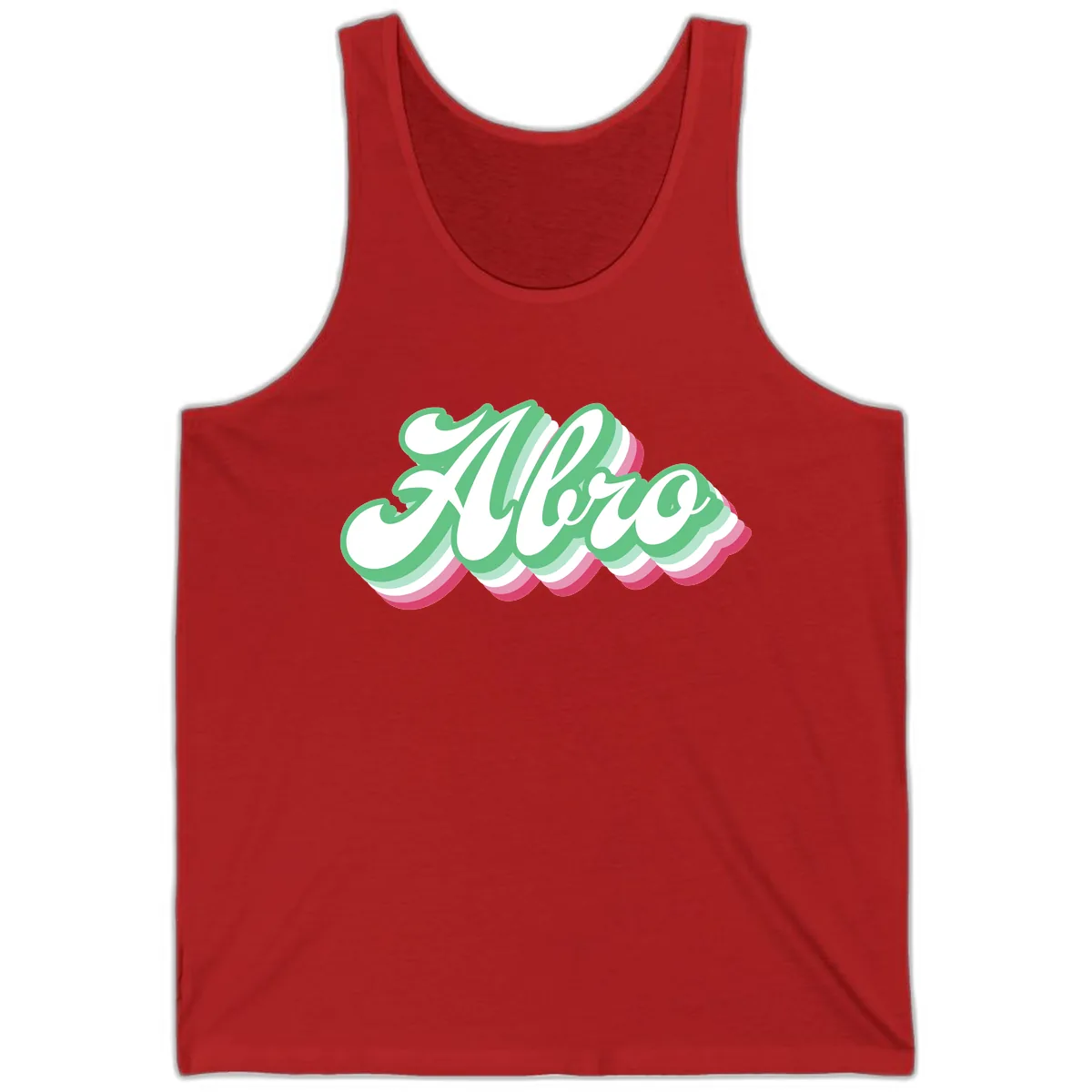 Hello Wavy Pride Tank in Red