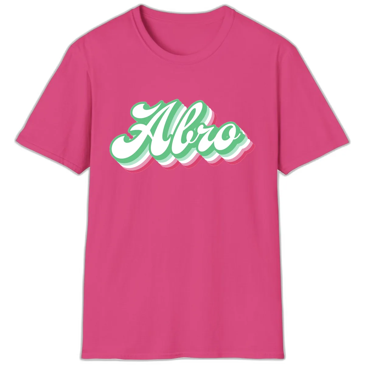 Hello Wavy Pride T-Shirt in Heliconia