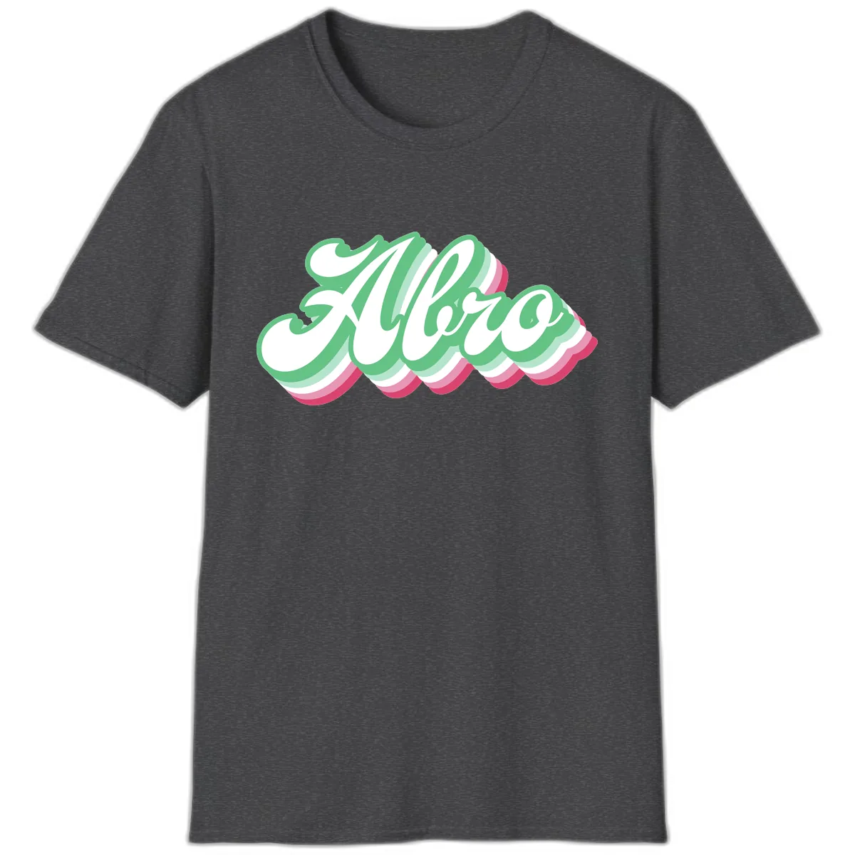 Hello Wavy Pride T-Shirt in Dark Heather