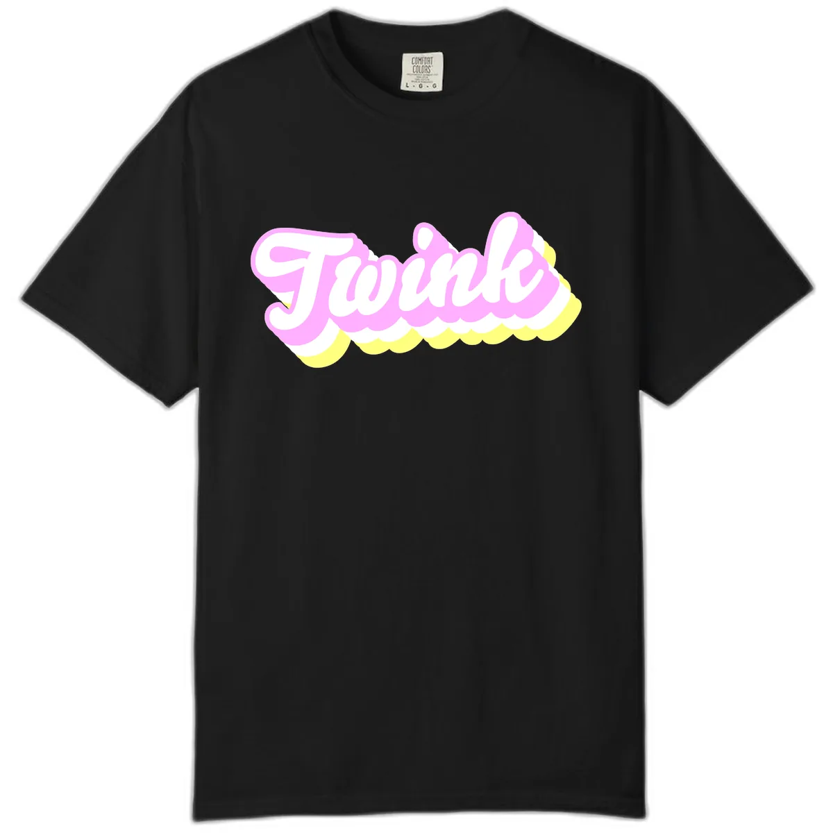 Frosted Pink Ice Cream Treat Comfort Color in Black