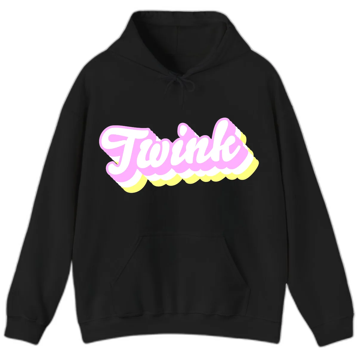 Frosted Pink Ice Cream Treat Hoodie in Black