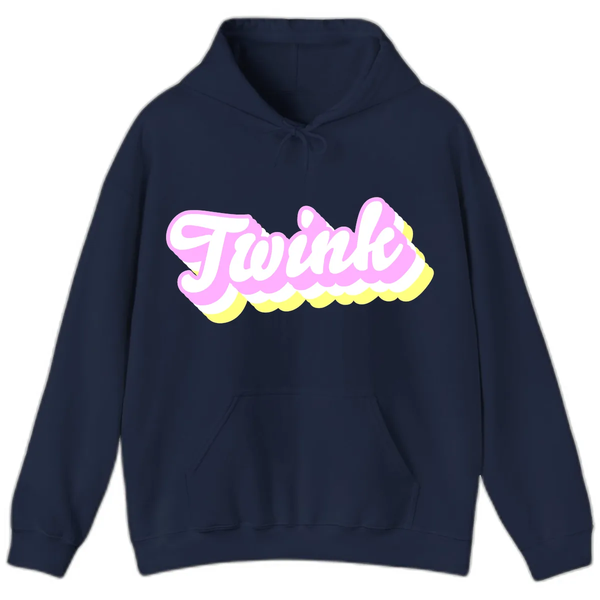 Frosted Pink Ice Cream Treat Hoodie in Navy