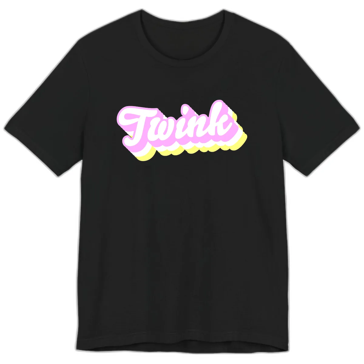 Frosted Pink Ice Cream Treat Premium T-Shirt in Black