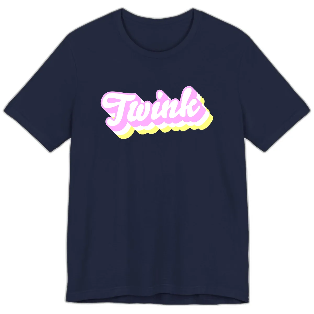 Frosted Pink Ice Cream Treat Premium T-Shirt in Navy