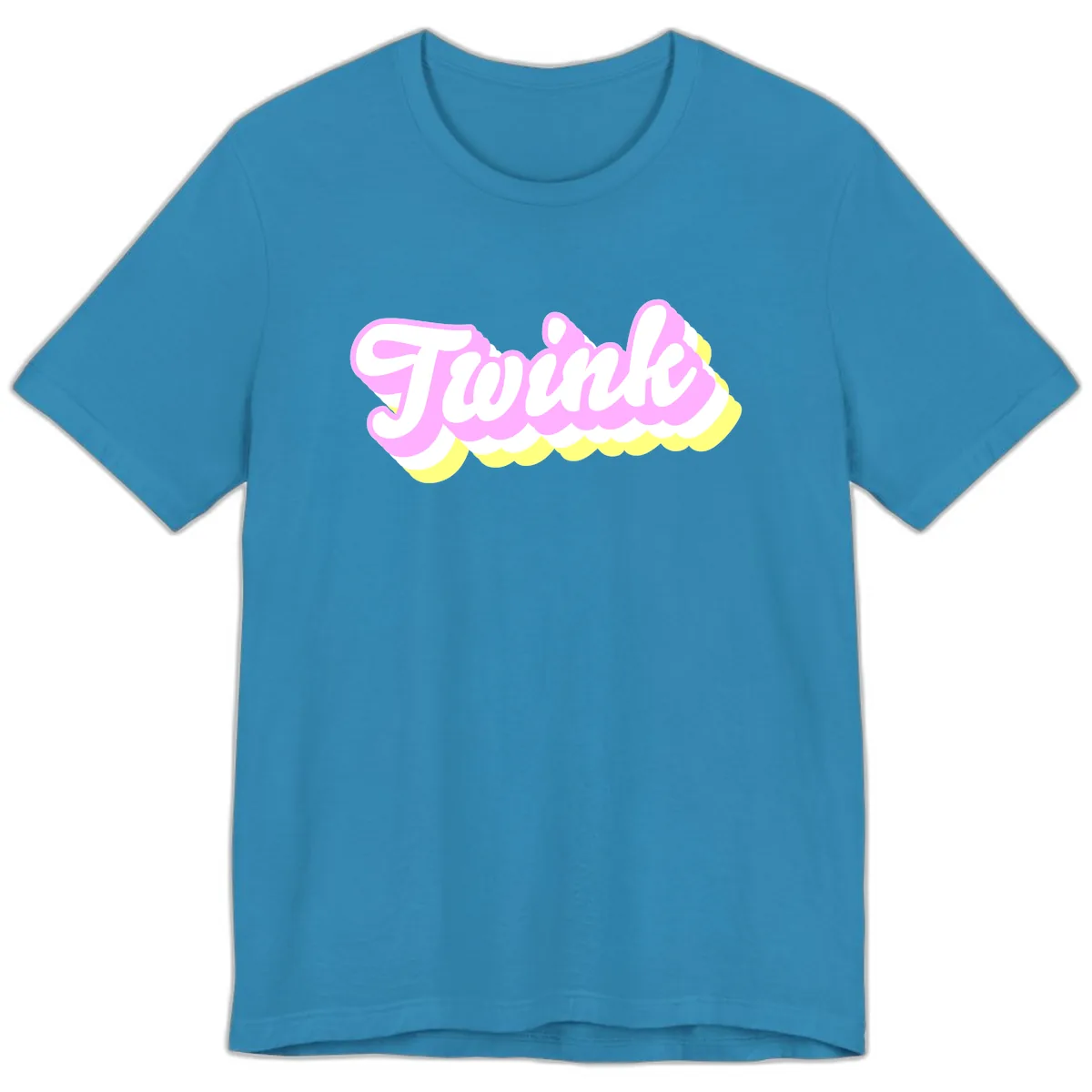 Frosted Pink Ice Cream Treat Premium T-Shirt in Aqua