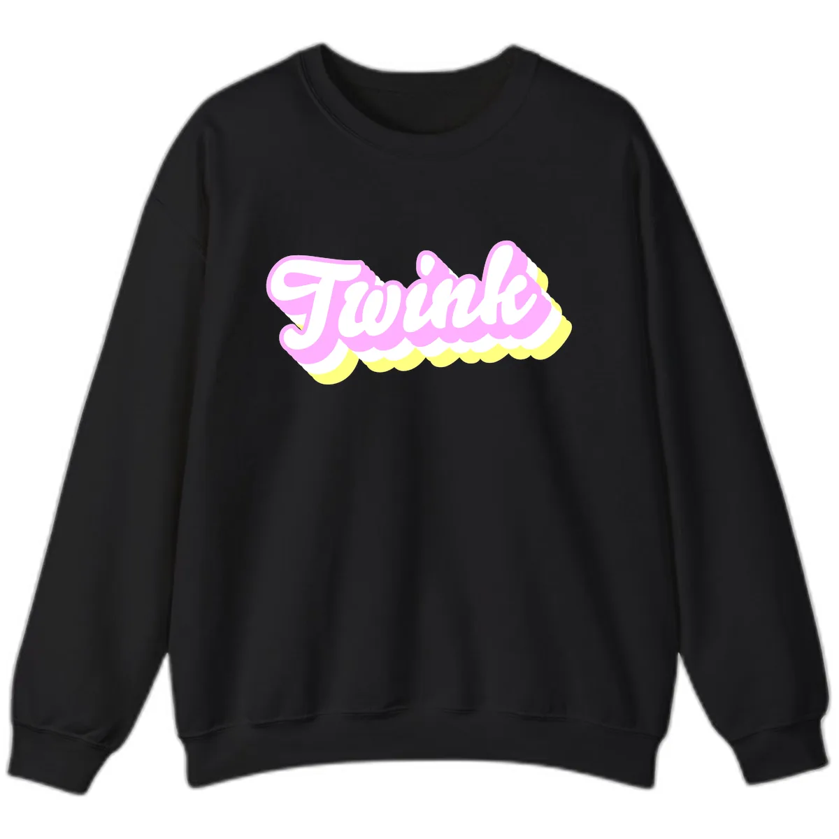 Frosted Pink Ice Cream Treat Sweatshirt in Black