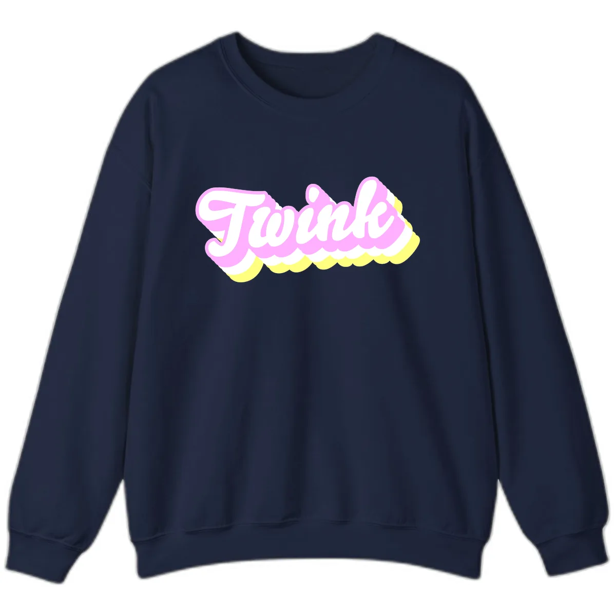 Frosted Pink Ice Cream Treat Sweatshirt in Navy