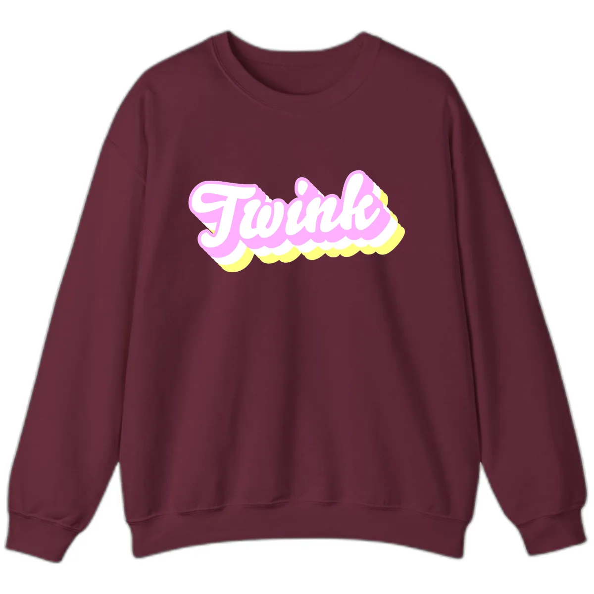 Frosted Pink Ice Cream Treat Sweatshirt in Maroon