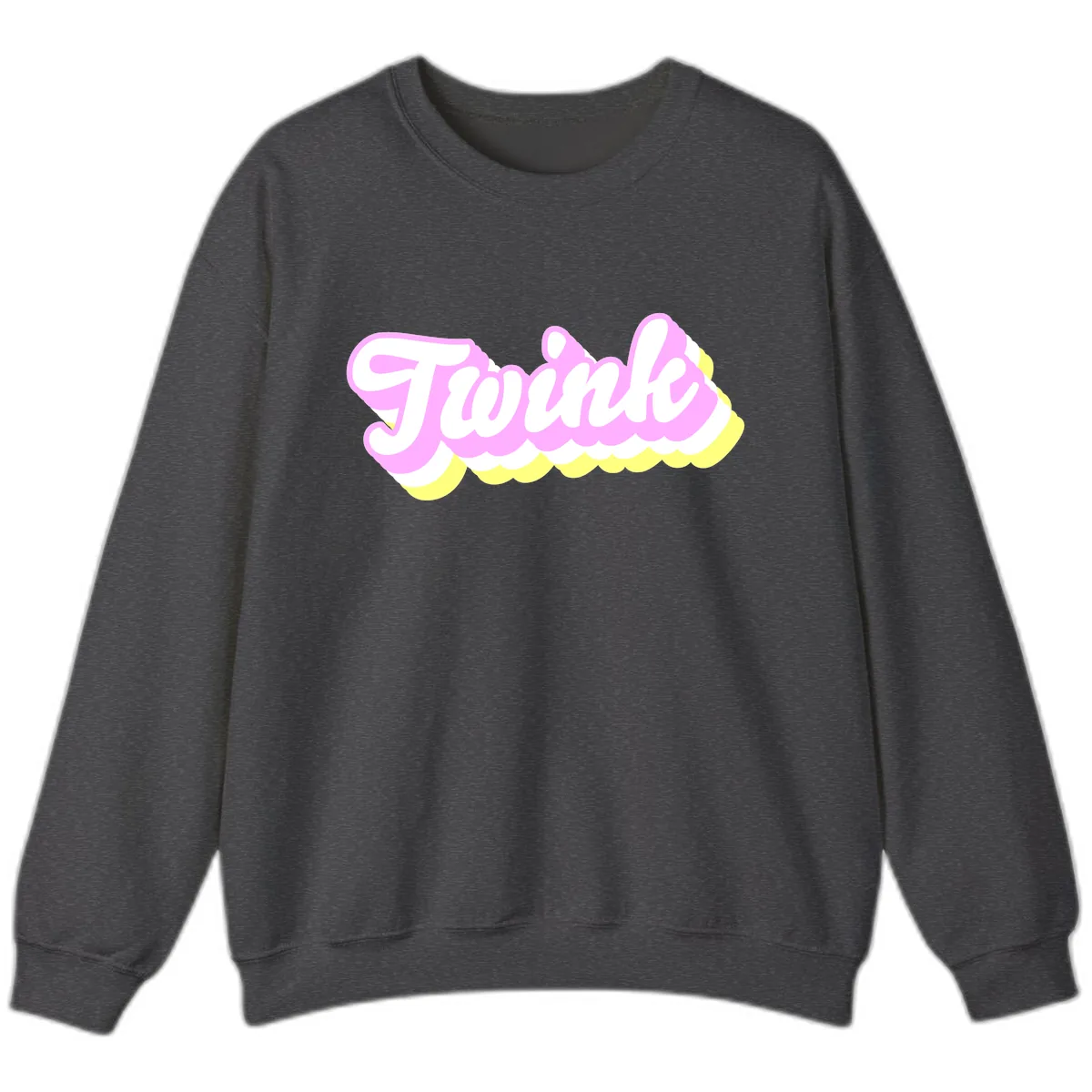 Frosted Pink Ice Cream Treat Sweatshirt in Dark Heather