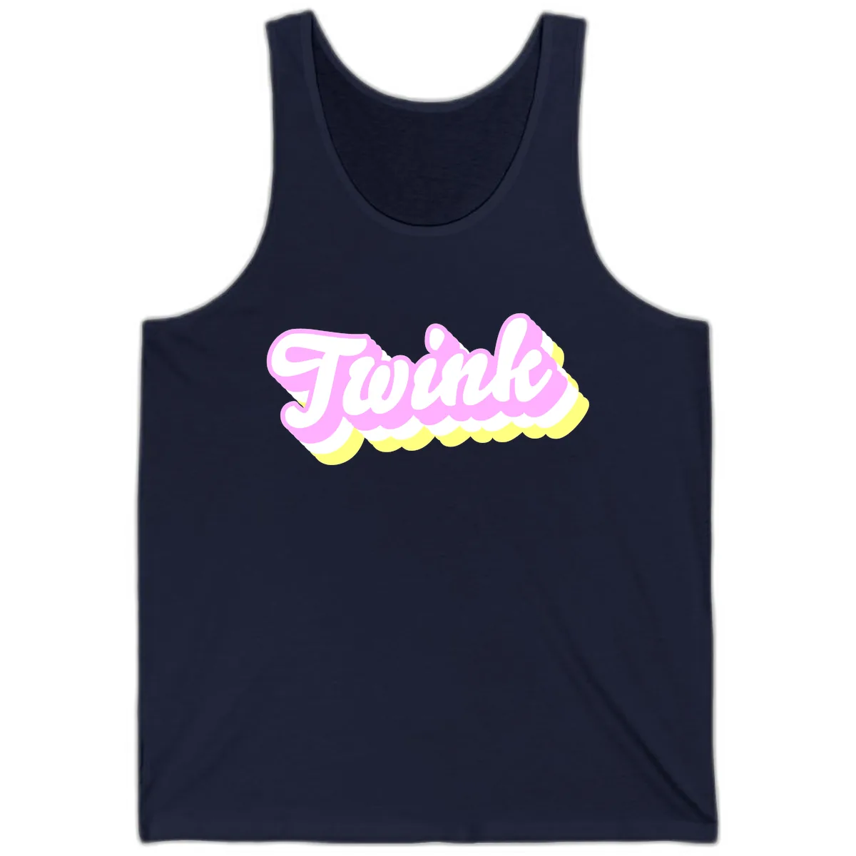 Frosted Pink Ice Cream Treat Tank in Navy