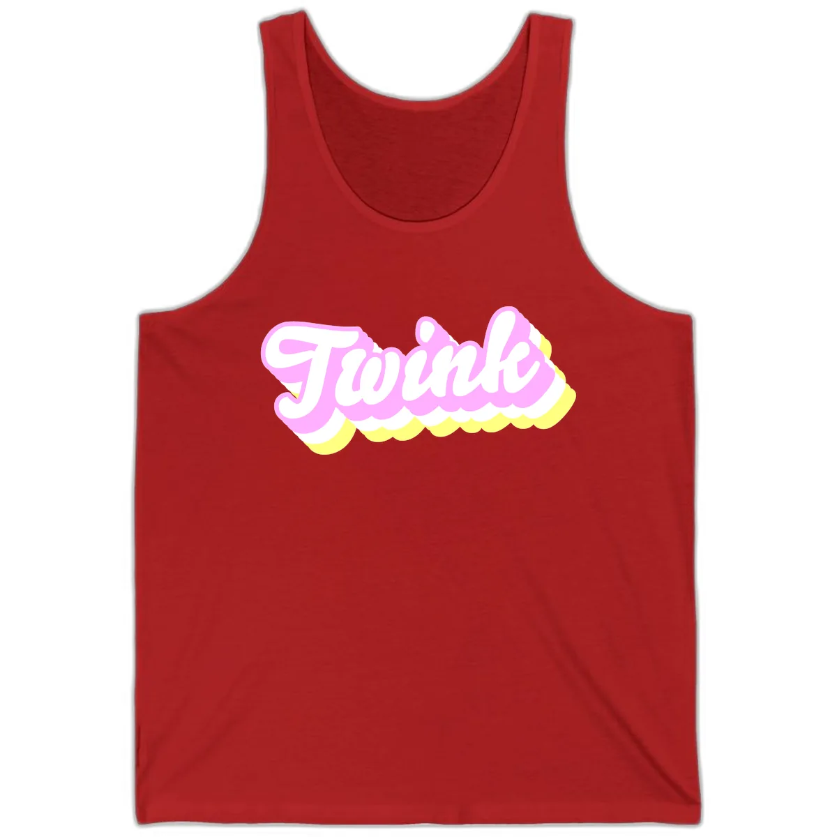 Frosted Pink Ice Cream Treat Tank in Red
