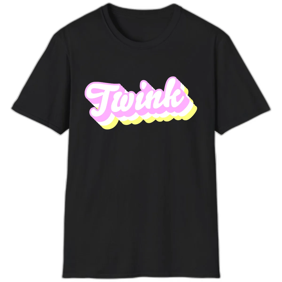 Frosted Pink Ice Cream Treat T-Shirt in Black