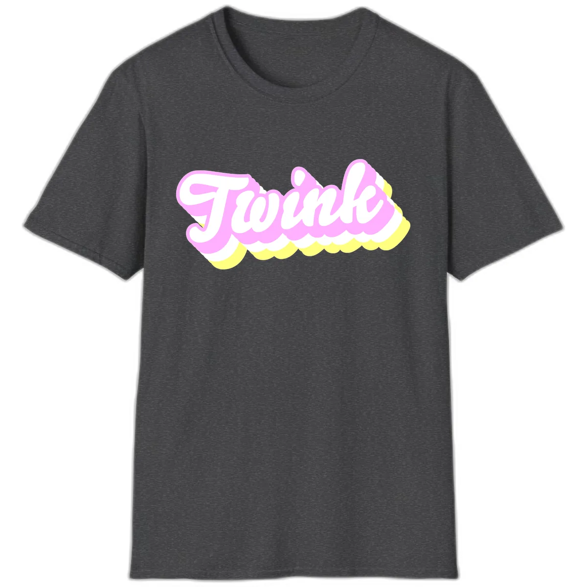 Frosted Pink Ice Cream Treat T-Shirt in Dark Heather