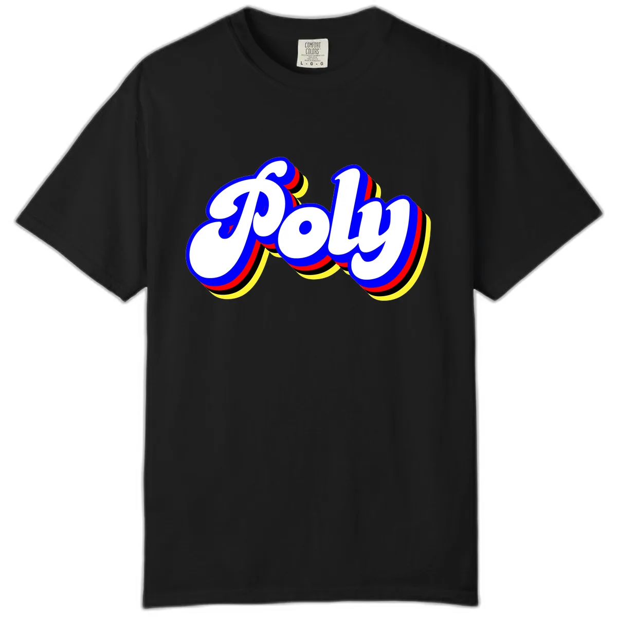 Pop Retro Typography Design Comfort Color in Black