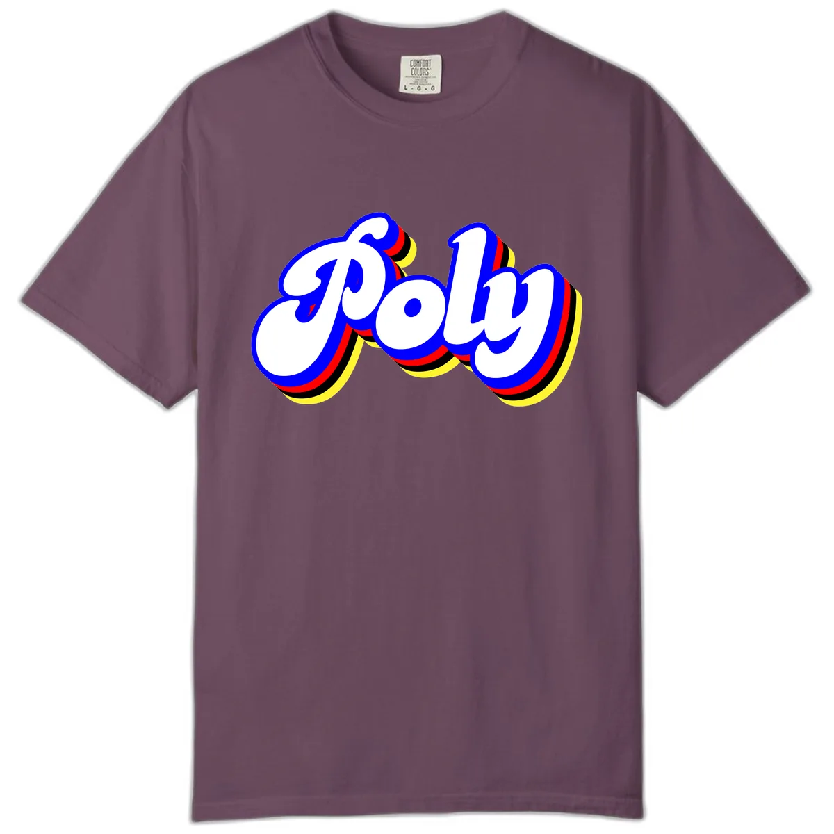 Pop Retro Typography Design Comfort Color in Berry