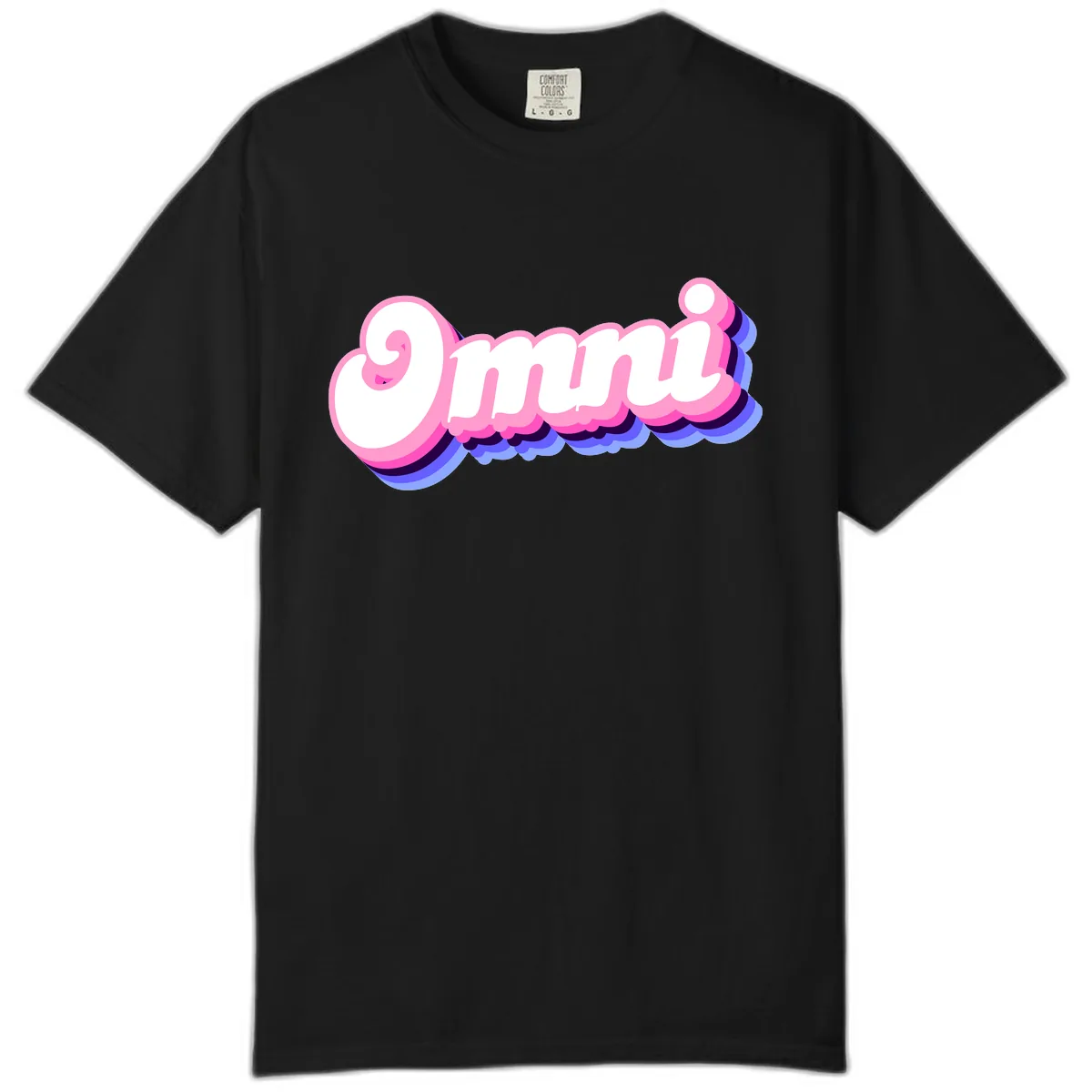 Omg Bubble Text Design Comfort Color in Black