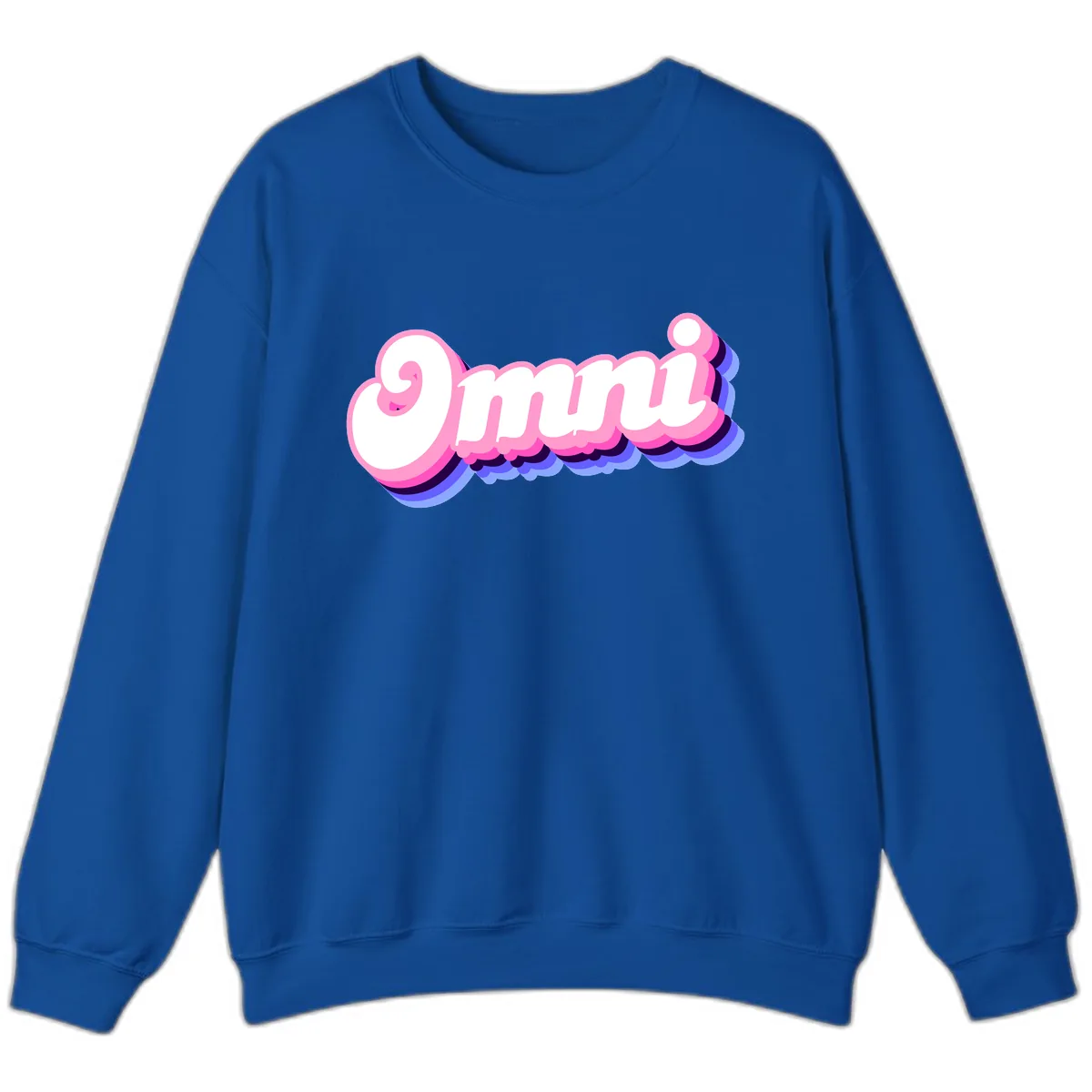 Omg Bubble Text Design Sweatshirt in Royal