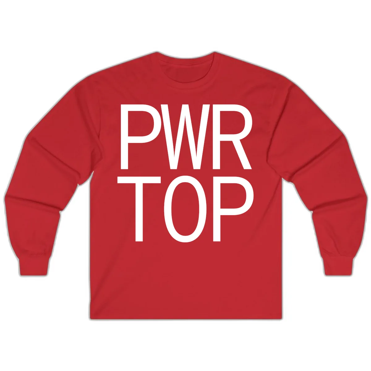 PWR TOP Bold Typography Design Long Sleeve in Red