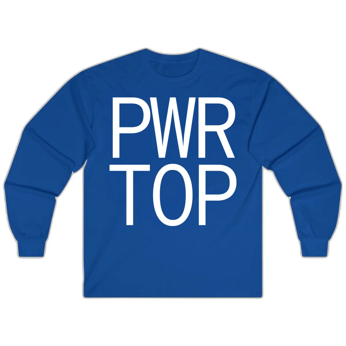 PWR TOP Bold Typography Design Long Sleeve in Royal