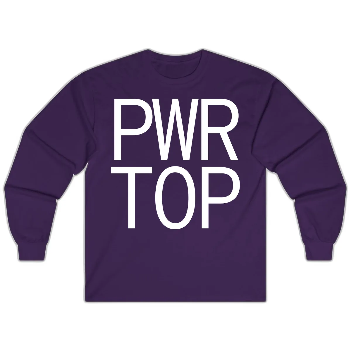 PWR TOP Bold Typography Design Long Sleeve in Purple