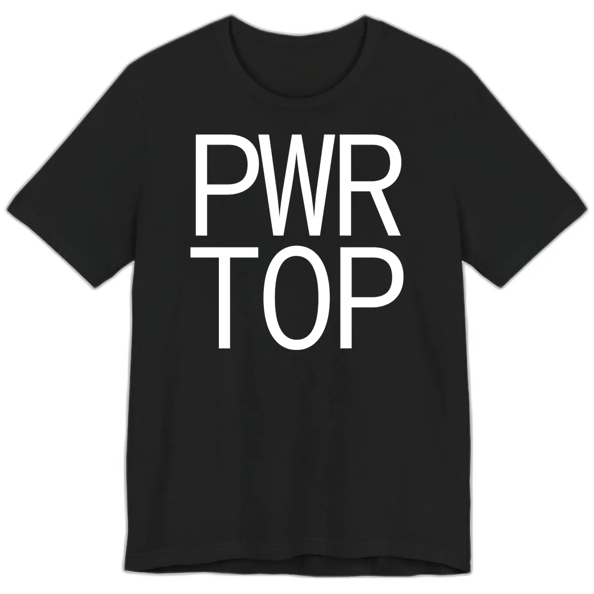 PWR TOP Bold Typography Design Premium T-Shirt in Black