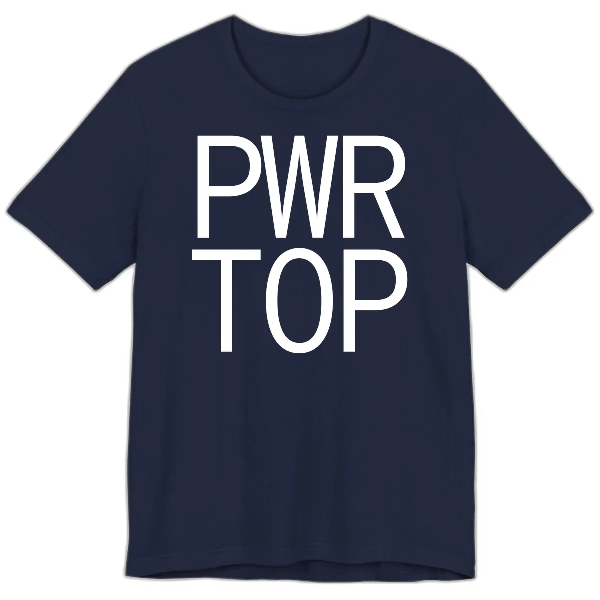 PWR TOP Bold Typography Design Premium T-Shirt in Navy