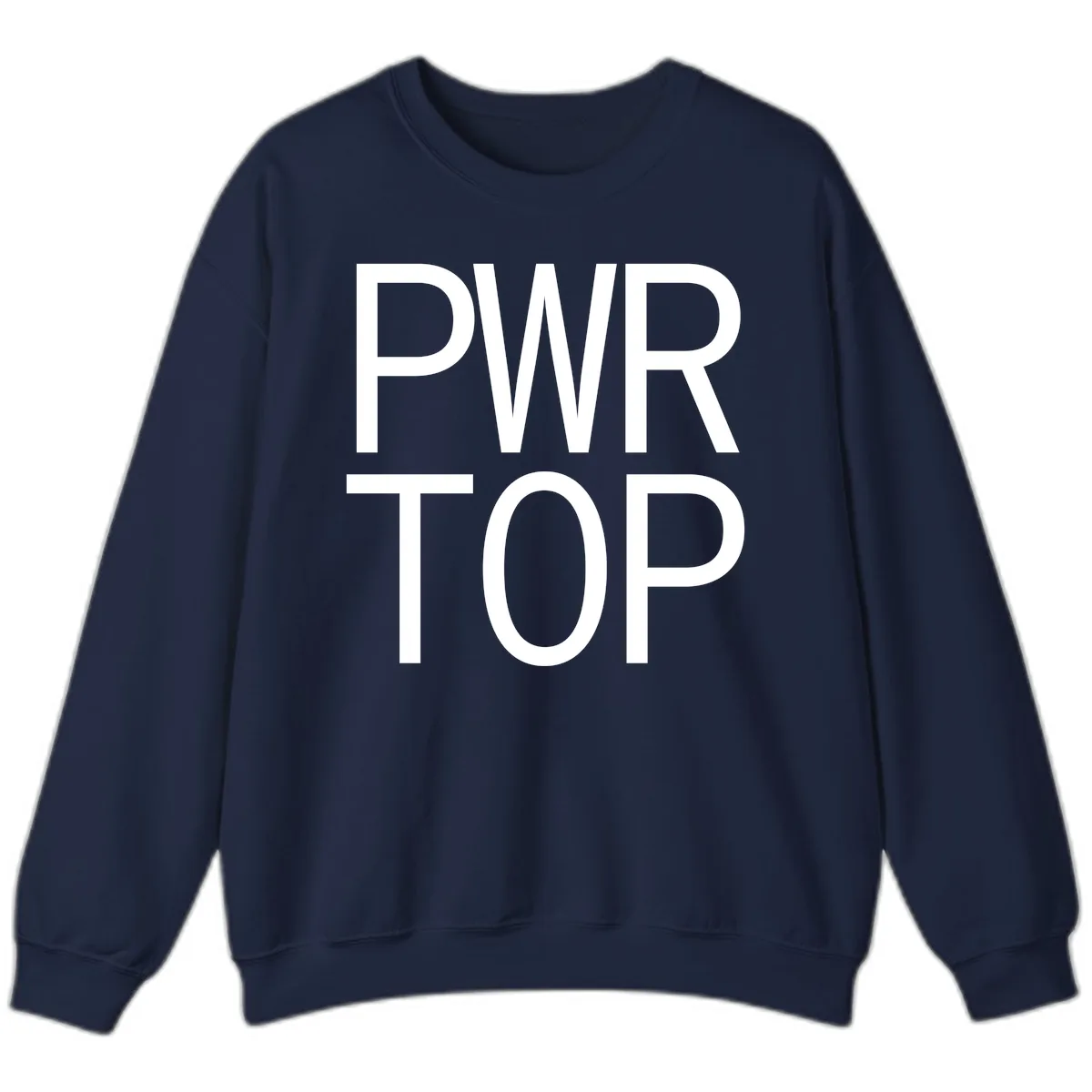 PWR TOP Bold Typography Design Sweatshirt in Navy