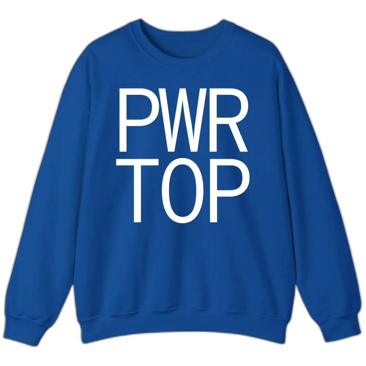 PWR TOP Bold Typography Design Sweatshirt in Royal