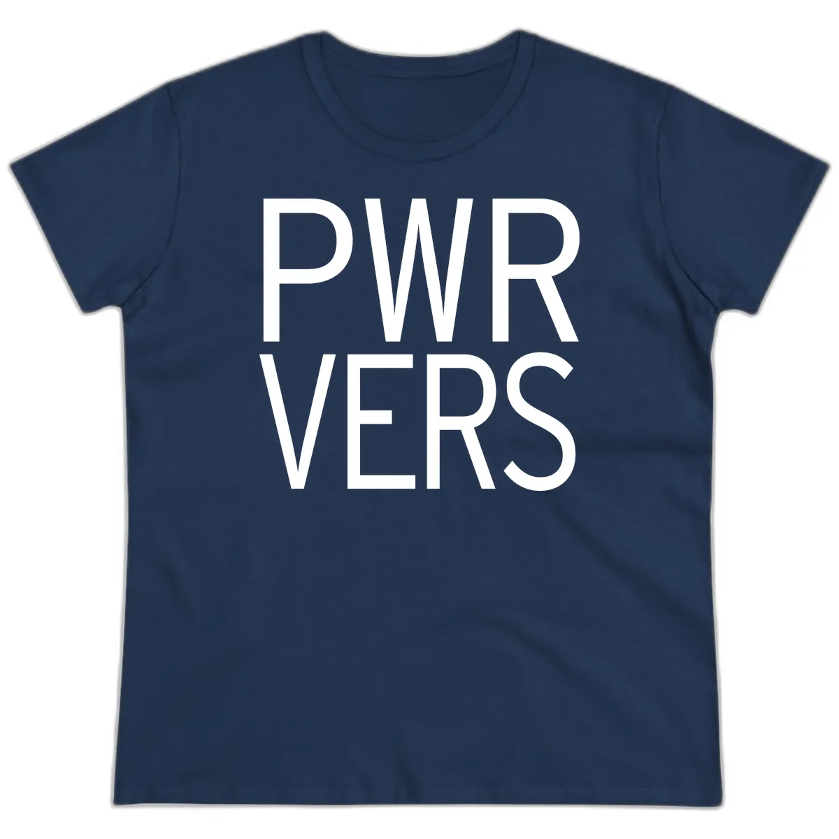 PWR VERS Pride Statement Ladies Tee in Navy