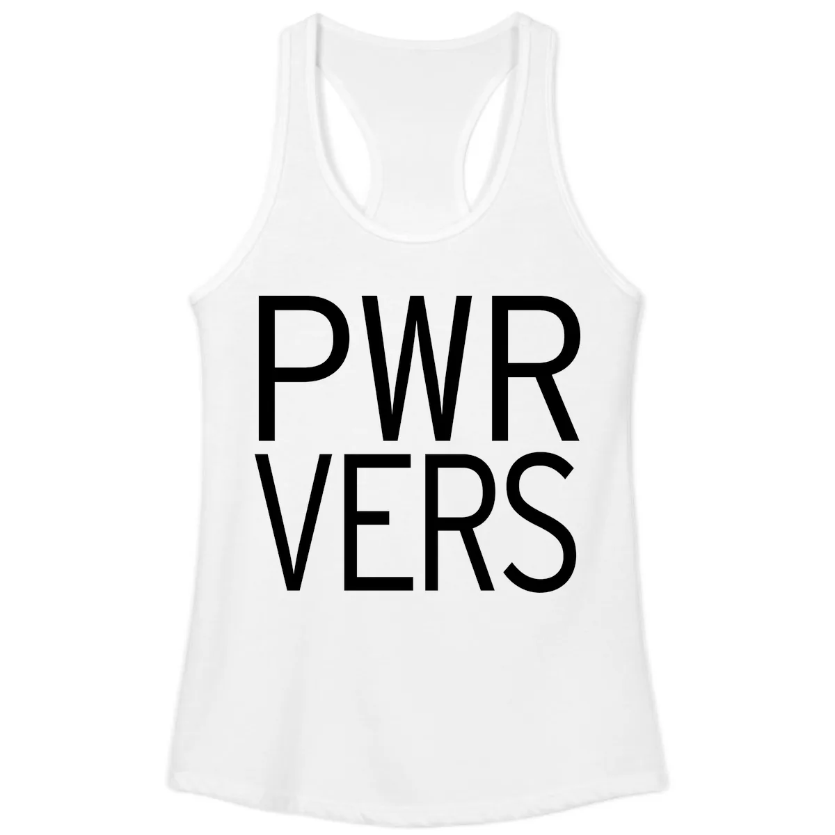 PWR VERS Pride Statement Ladies Tank in White