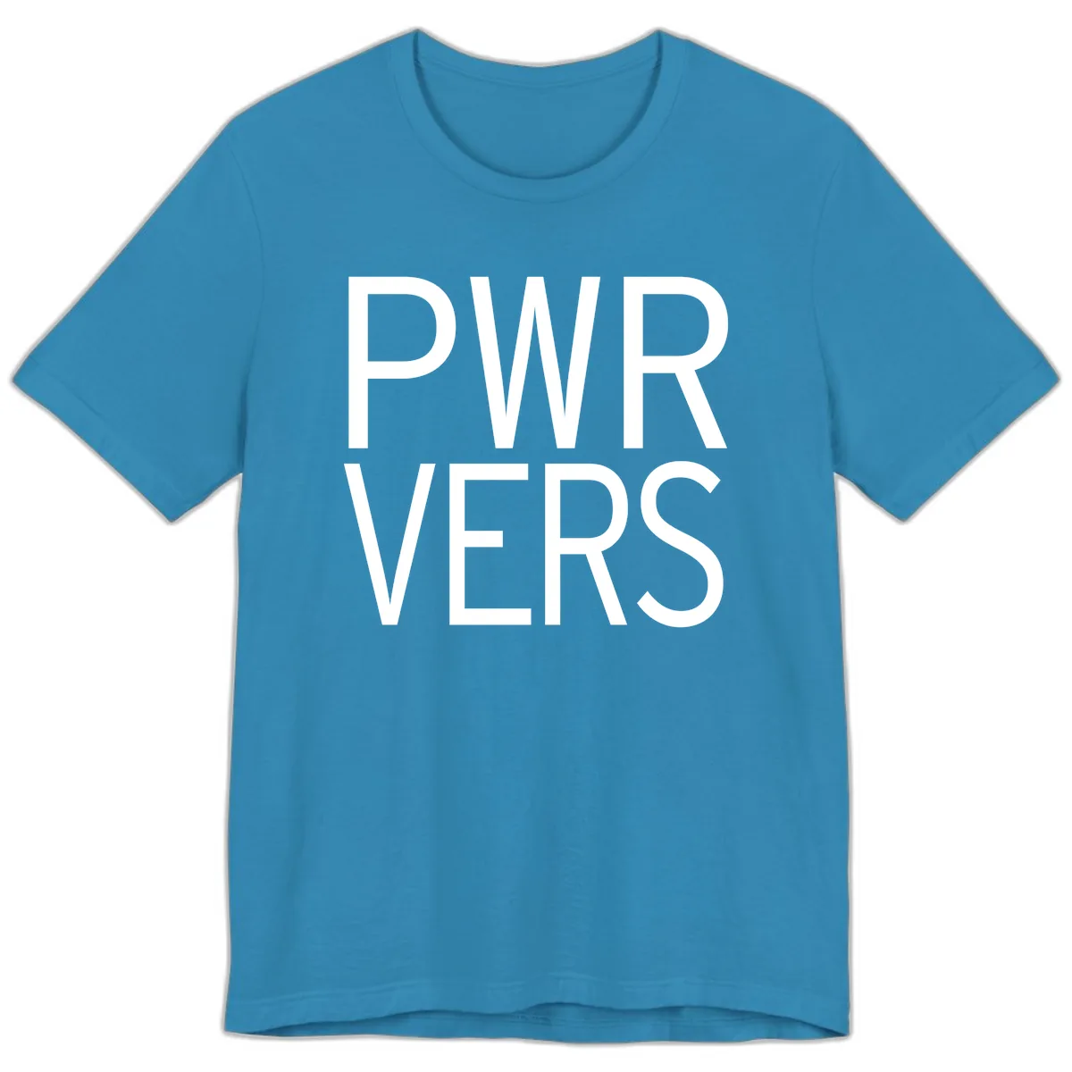 PWR VERS Pride Statement Premium T-Shirt in Aqua