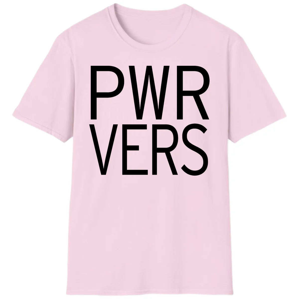 PWR VERS Pride Statement T-Shirt in Light Pink