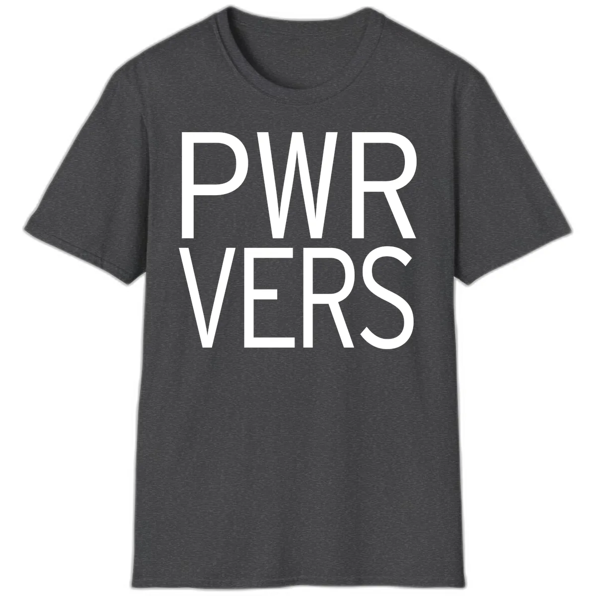 PWR VERS Pride Statement T-Shirt in Dark Heather