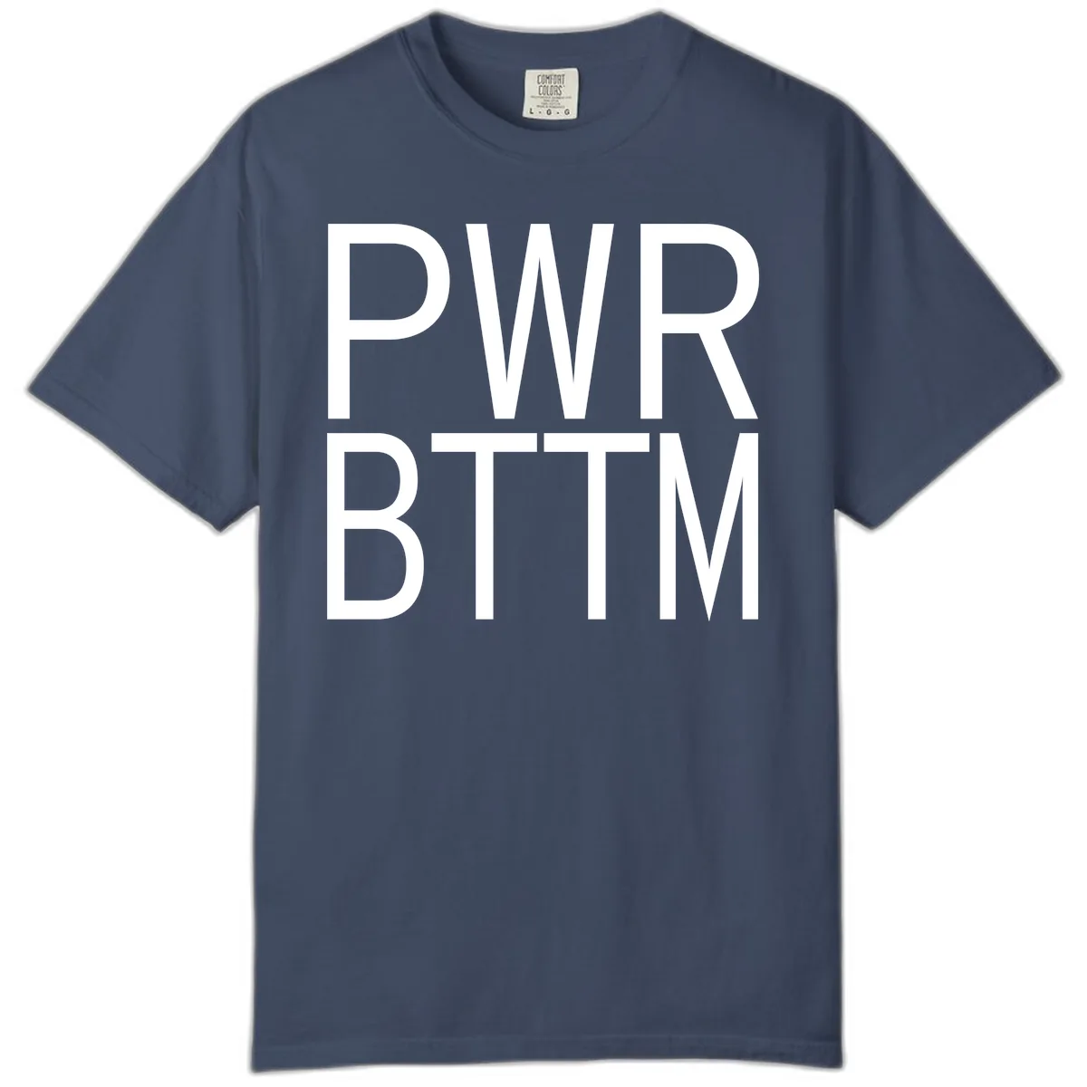 PWR BTTM Bold Typography Comfort Color in Midnight