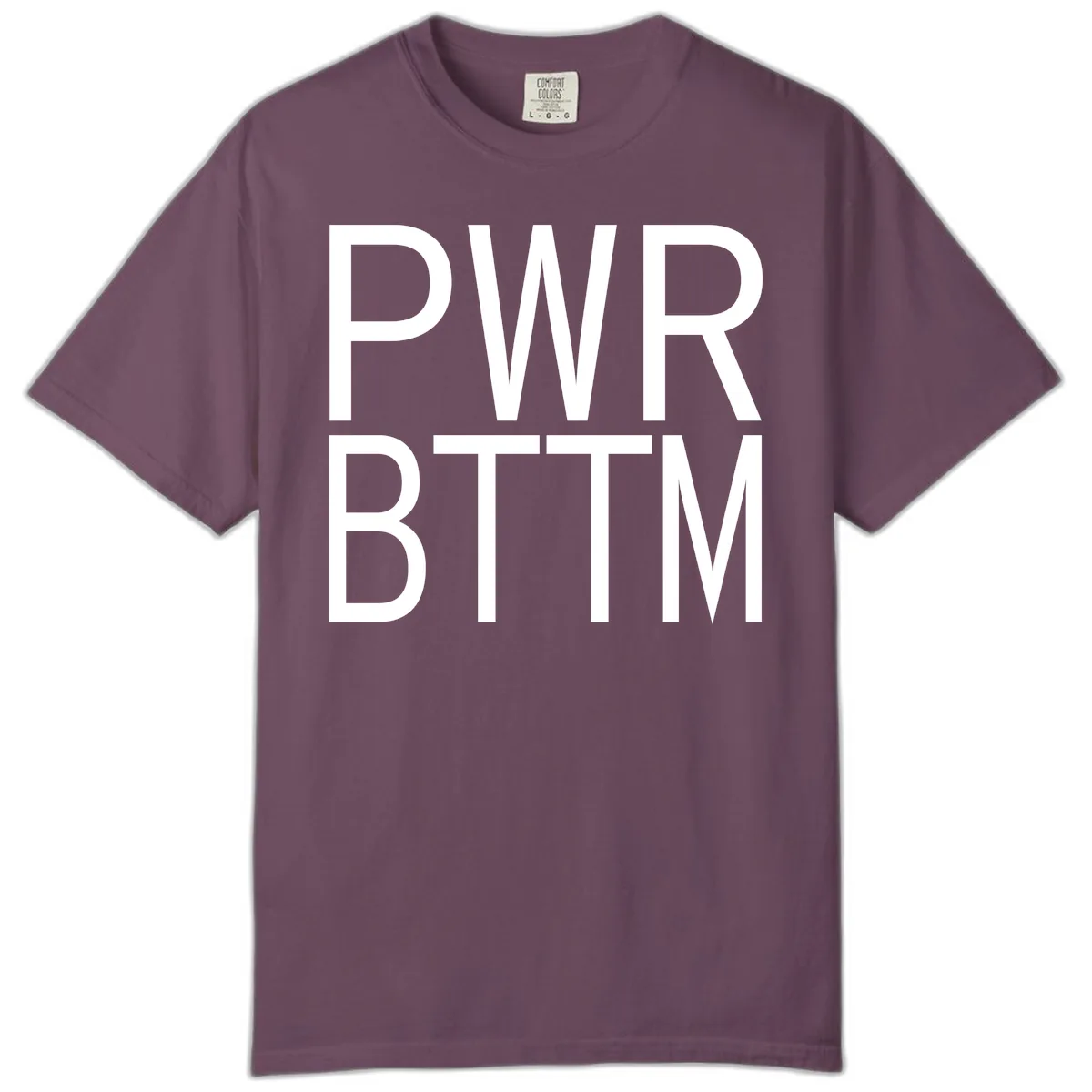 PWR BTTM Bold Typography Comfort Color in Berry
