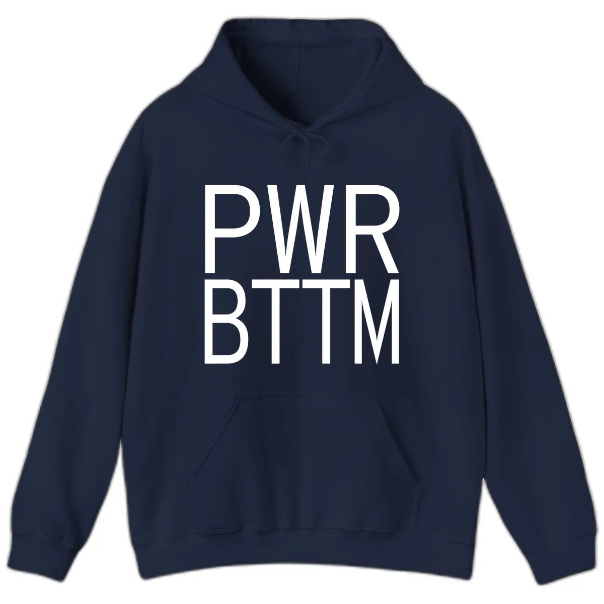 PWR BTTM Bold Typography Hoodie in Navy