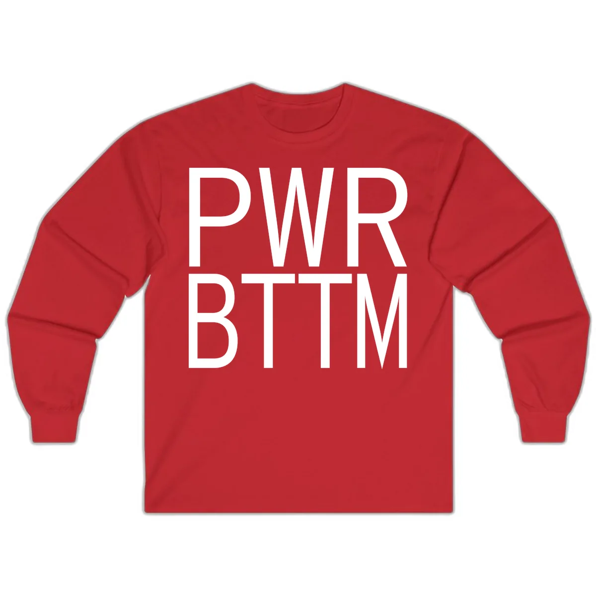 PWR BTTM Bold Typography Long Sleeve in Red