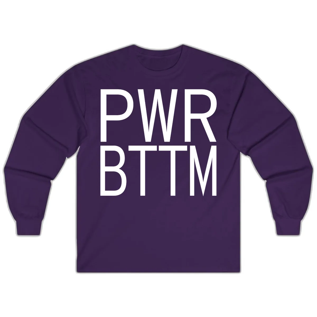 PWR BTTM Bold Typography Long Sleeve in Purple