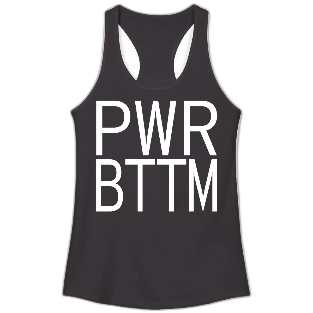PWR BTTM Bold Typography Ladies Tank in Black