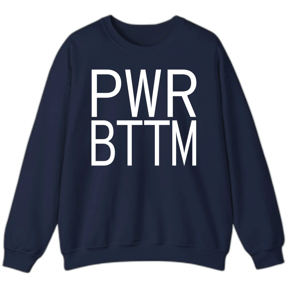 PWR BTTM Bold Typography Sweatshirt in Navy