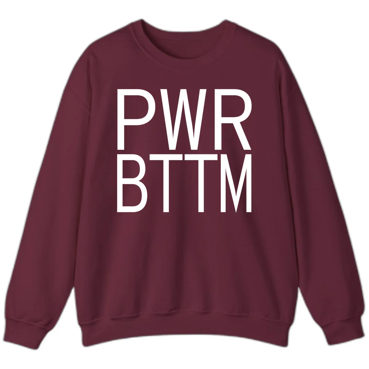 PWR BTTM Bold Typography Sweatshirt in Maroon