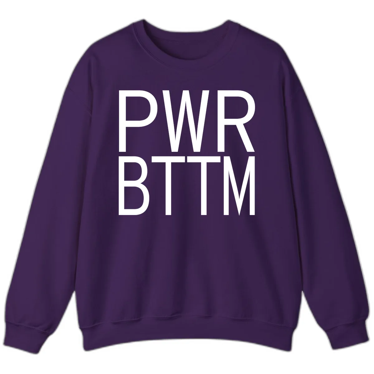 PWR BTTM Bold Typography Sweatshirt in Purple