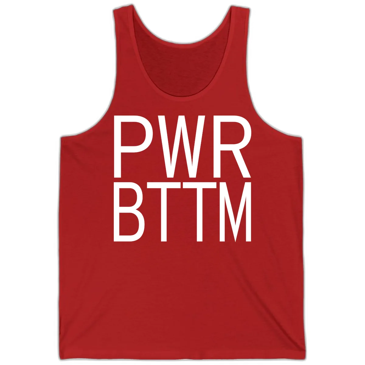 PWR BTTM Bold Typography Tank in Red