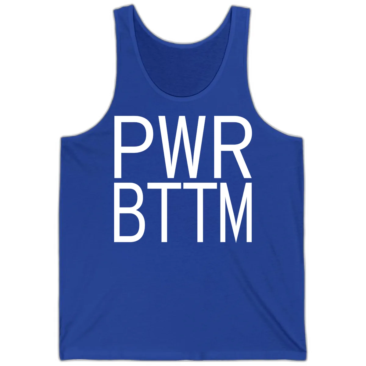 PWR BTTM Bold Typography Tank in True Royal